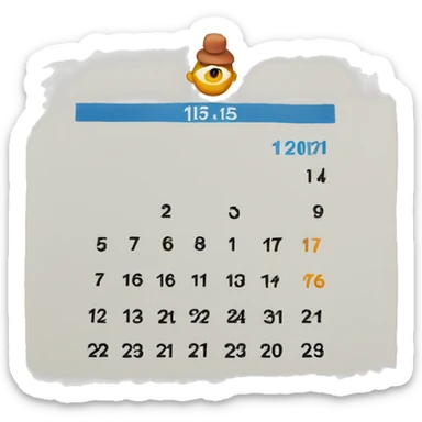 A Day calendar with July 15 on it  sticker