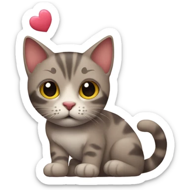 Cat with Hearts sticker