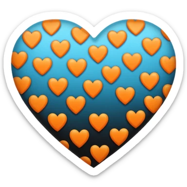 Create a regular heart emoji with the same patterns and color as Lando Norris's 2025 helmet sticker