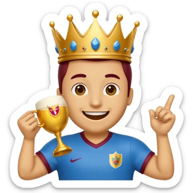 puedes hacer un emoji de la celebración de la corona de Lamine Yamal? sticker