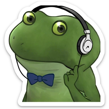 Headphones with a bow sticker