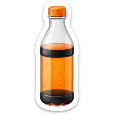 Czech Kofola black and orange in a plastic bottle sticker