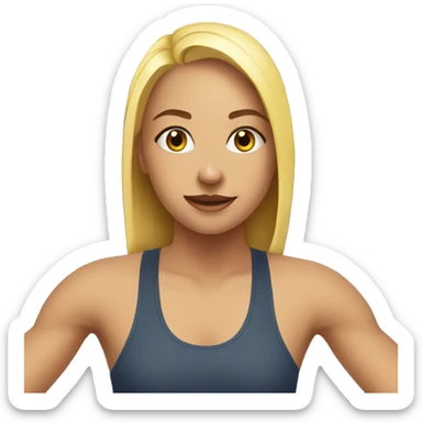 girl in a gym sticker