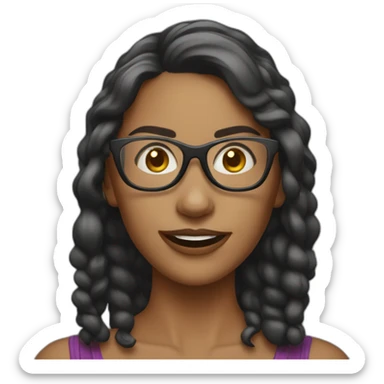 Danseuse à lunettes sticker