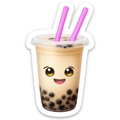 Bubble tea sticker