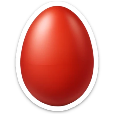 Red egg without any face sticker