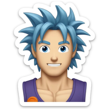 blue-eyes-man-with-hair-like-goku sticker
