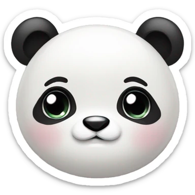 A cute panda emoji saying sorry  sticker