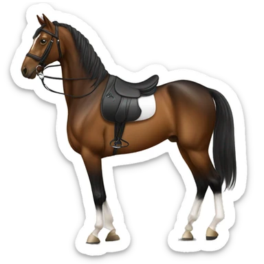 Dressage horse sticker