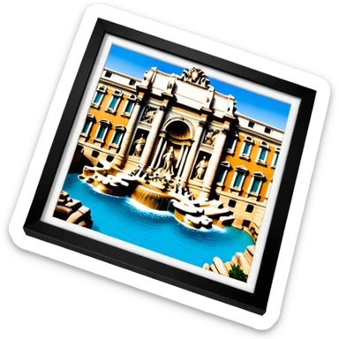 trevi fountain view from up above
no square style no frame png style 
no squared only building sticker
