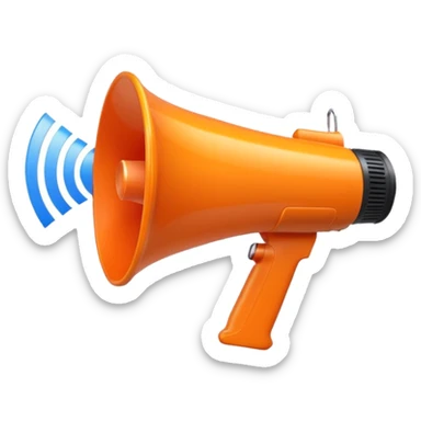 megaphone projecting sound sticker