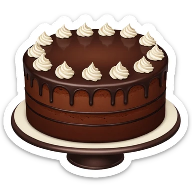 realistic chocolate cake  sticker