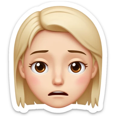 face showing embarrassment, blushing, awkward expression sticker