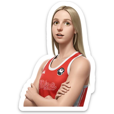 girl in sportswear portrait sticker