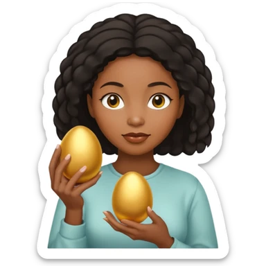 Black Magdalen with egg sticker