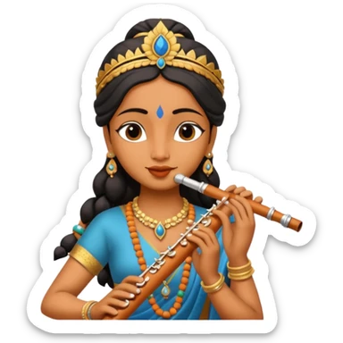 Radha krishna Radha krishna with flute emoji flute emoji sticker
