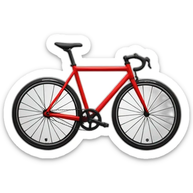 estonian riding red fixed gear bicycle sticker