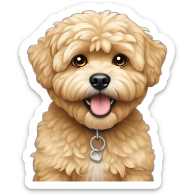 golden maltipoo angry sticker