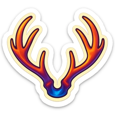 Pair of antlers sticker