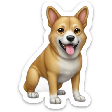 Dog Canine Thai Rigdeback Full-height sticker