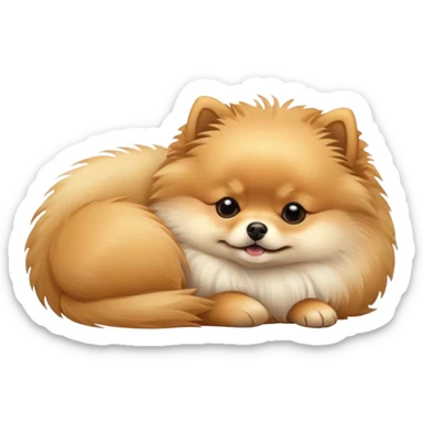 Pomeranian say good night sticker