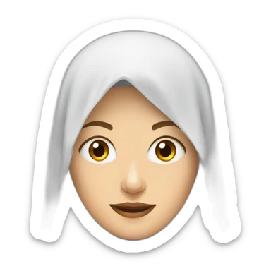 a russian woman wearing a veil sticker