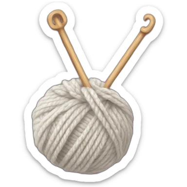 Knitting yarn sticker