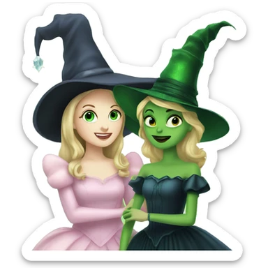 glinda and elphaba sticker