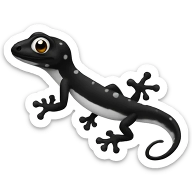 gecko white and black  sticker
