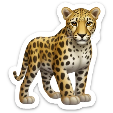 Corazón leopardo sticker