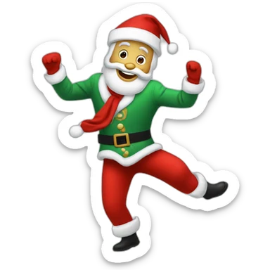 Un père noël qui danse  sticker