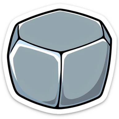 silver metallic germanium chunk sticker