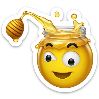 A emoji throwing up honey  sticker