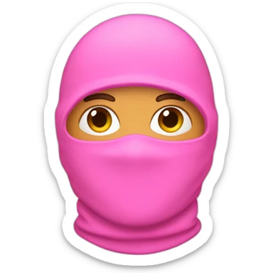 pink balaclava sticker