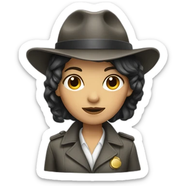 Female detective sticker