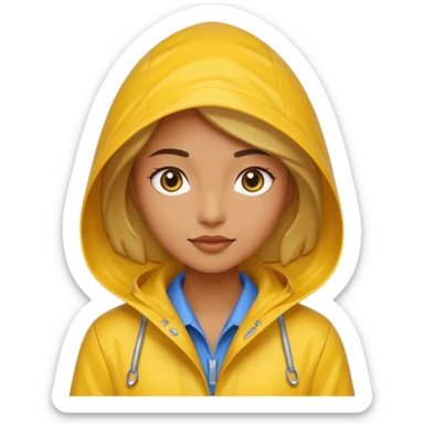 Raincoat Pedestrian woman sticker