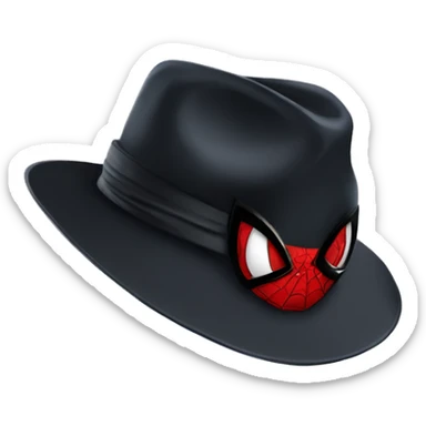 Spider man with a black fedora  sticker