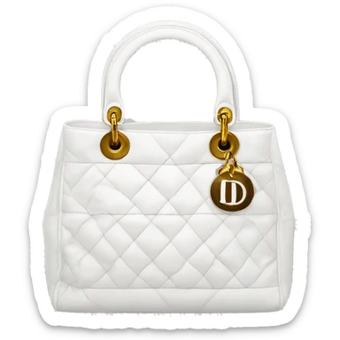 Dior white bag sticker