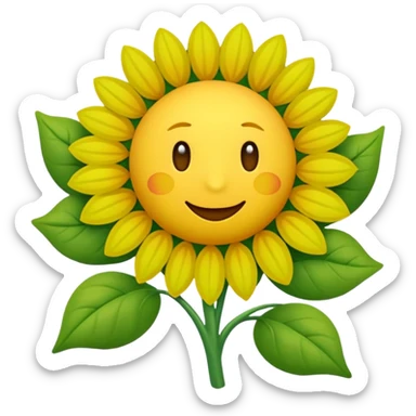 sonnenblumenstrauch mit ok zeichen ohne personen sticker