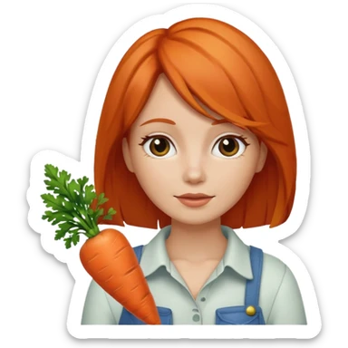 carrot haired woman sticker