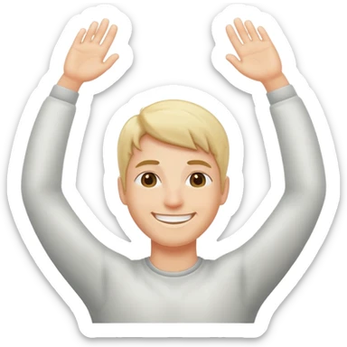 Smile with feet behind head sticker