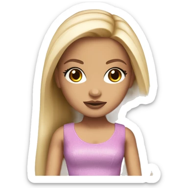 Caucasian bratz doll sticker