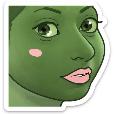 Smile face with blush sticker