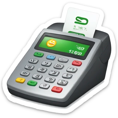 Debit card and payment terminal sticker