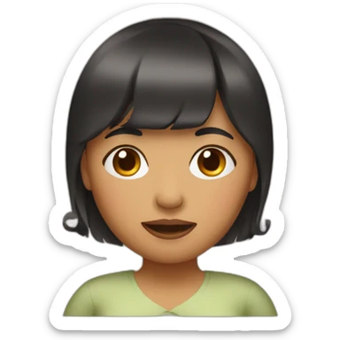 pregnant woman with bang sticker