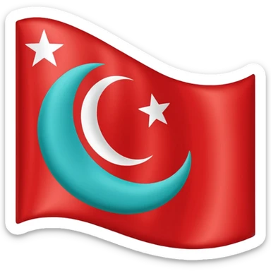 Turkuaz renginde türk bayrağı yapar mısın. Bayrak. I want to flag. 🇹🇷 Like this but turquoise  sticker