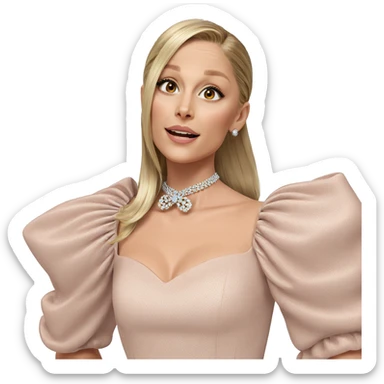 blonde girl in elegant dress sticker