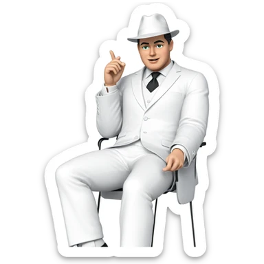 formal male in suit silhouette sticker