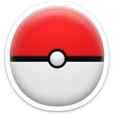 Pokémon's ball coffee packet sticker