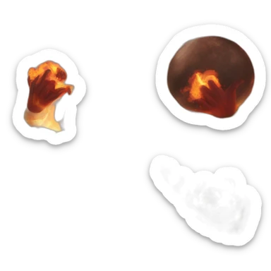 Make me a heaven and hell background and then add a text writin on it mercy and the text is fire and ice theme sticker